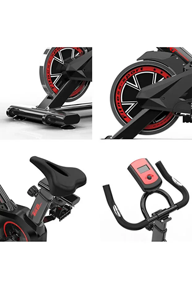 Relax 120 Kg Kapasiteli Spin Bike Ayarlanabilir Boyutlu LCD Göstergeli Kondisyon Bisikleti